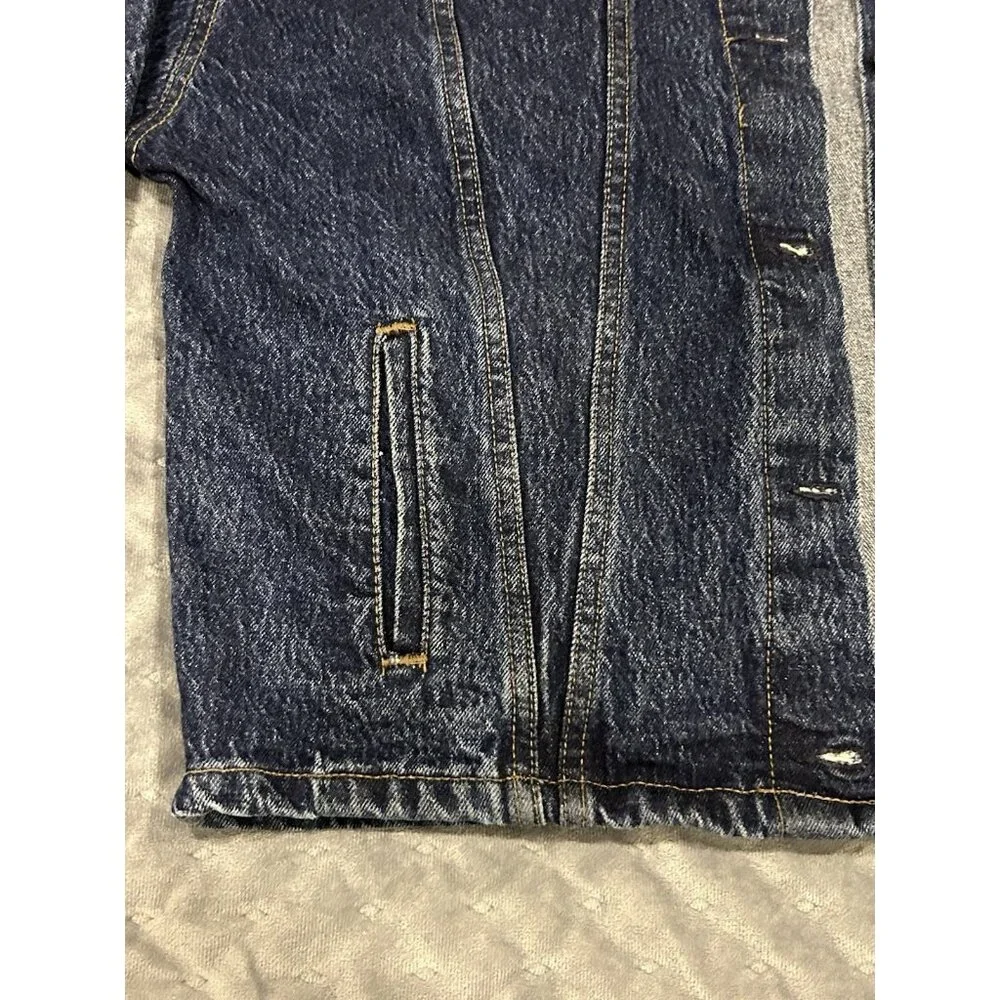 Levi’s Trucker Jacket Sz LARGE Denim Blue Jean Button Up Vintage 77934-8206 - Picture 14 of 16